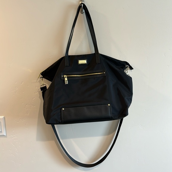 Madden Girl Black Overnight Tote Bag Crossbody XL - Picture 4 of 8